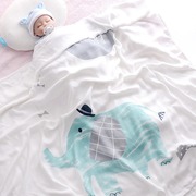 婴儿凉毯宝宝毯子新生纱布盖被冰丝薄款小毯子双层夏季凉凉儿童毯