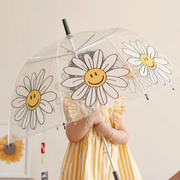 INS风创意向日葵儿童雨伞挡风防雨宝宝可爱拍照花朵彩色波点雨伞