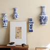 新中式客厅卧室墙壁面装饰品挂件，壁挂花瓶创意，挂盘花插陶瓷青花瓷