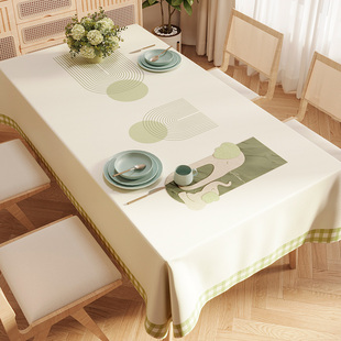 高级感仿小羊皮桌布防水防油免洗餐桌，垫长方形茶几布加厚(布加厚)台布轻奢