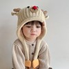 宝宝帽子冬季麋鹿造型护耳帽男孩女童针织帽秋冬天加厚保暖毛线帽