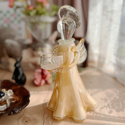 加安加丽天使烛台手工制作琉璃，工艺品法式复古蜡烛玻璃装饰摆台