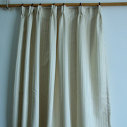 外贸窗帘成品简约现代小短帘飘窗米白色挂钩款客厅卧室出租房