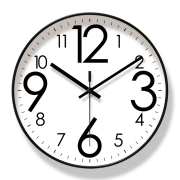 易普拉6507经典挂钟客厅时尚时钟挂表静音扫秒钟表简约北欧石英钟