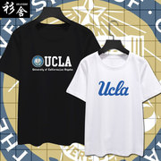 美国名校UCLA加利福尼亚大学洛杉矶加州理工短袖T恤衫男半袖衣服