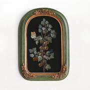 中古小众古典复古怀旧装饰画，法式植物花卉，拱形美式挂画欧式相框