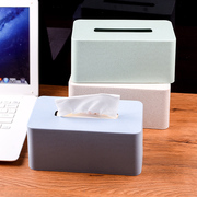 创意小麦客厅桌面纸巾盒，家用餐巾纸盒，抽纸盒遥控器收纳盒