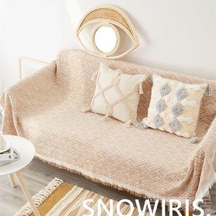 毛毛虫懒人沙发巾全盖简约纯色沙发套罩单双人沙发毯防滑沙发盖巾