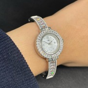 S925纯银镶晶钻装饰配饰搭衣服美人鱼时装腕表手表女 高清