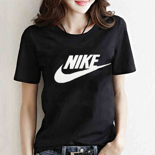 Nike耐克男女款情侣T恤夏宽松透气运动服休闲跑步大logo短袖