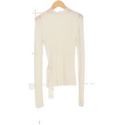 丽莫LAPORA品牌撤柜折扣女装气质时尚休闲米白针织衫A3-1250