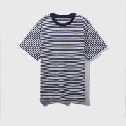 海风23男女同款蓝白条纹(白条纹)短袖t恤1144-th417