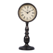 欧式复古立钟美式静音座钟美式乡村桌面钟摆件创意台式坐钟时钟表