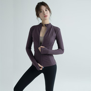 lulu瑜伽外套女塑形收腰健身长袖拉链衫夹克开衫显瘦运动防风上衣
