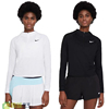 Nike耐克网球衣服女 24年秋冬速干半拉链长袖t恤网球裙CV4698