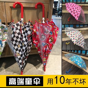 日本单儿童(单儿童)雨伞透明宝宝小孩学生公主幼儿园超轻长柄男女小童