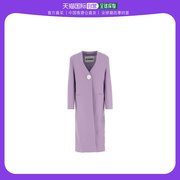 香港直邮潮奢 Jil Sander 女士淡紫色羊绒大衣