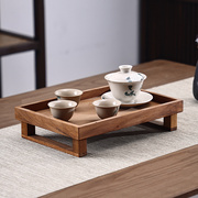 木质干泡台小茶盘家用中式茶杯，茶托盘茶室茶具茶台实木托盘