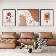 现代简约客厅三联画北欧风，沙发背景墙挂画抽象艺术轻奢装饰画壁画