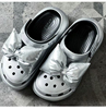 crocs洞洞鞋可爱鞋扣，漆皮糖果色大蝴蝶结洞洞鞋，配饰装饰创意鞋扣
