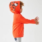 男童装卫衣2022秋装，洋气橘色连帽男孩长袖，儿童外套套头上衣潮