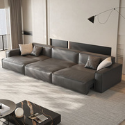 意式轻奢真皮沙发大小户型客厅头层美式现代电动功能两用沙发