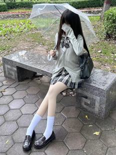 JK制服套装毛衣开衫外套女日系学院风校供感叠穿灰色长袖针织上衣