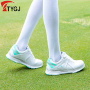 高尔夫球鞋男女亲子运动鞋，系鞋带防滑固定钉，防水透气女鞋