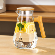 冷水壶玻璃耐高温家用大容量高硼硅果汁储水壶，白开水杯扎壶凉水壶