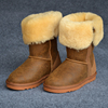 冬季澳洲羊皮毛一体高筒平跟两穿雪地靴翻毛中筒真皮女靴子
