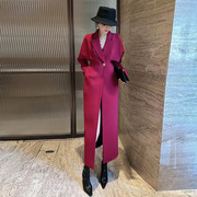 韩系风衣女款2023大牌高级感设计感蝙蝠袖斗篷收腰长款外套