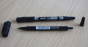 百乐sca-tm双头记号笔，勾线笔马克笔黑色