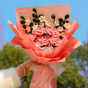 母亲节礼物送妈妈生日，实用手工diy小创意的康乃馨花束材料包