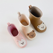 韩版儿童雨鞋小学生防滑中筒耐磨胶鞋可爱幼儿园宝宝轻便水鞋雨靴