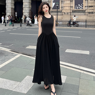韩版潮流时尚流行气质，长裙收腰显瘦
