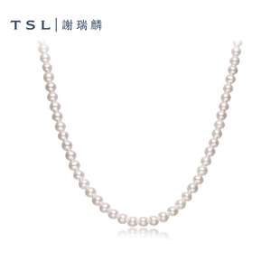 百亿补贴TSL谢瑞麟珍珠项链优雅气质18K金链扣套链女士BC560