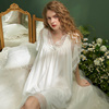 尘熙原创设计复古宫廷风睡裙女夏季甜美短袖可外穿很仙的白色纯色
