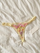 forloveandlemons 性感蕾丝提臀丁裤低腰内裤镂空刺绣T裤女式内衣