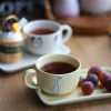 北欧ins风下午茶杯子咖啡杯的陶瓷套装牛奶杯瓷手柄叉子勺子餐盘
