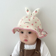 婴儿帽子春秋款渔夫帽，女宝宝帽子春季遮阳帽，防晒帽太阳帽婴幼儿