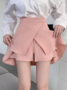 粉色半身裙裙裤短裙女设计感阔腿裤裙白色胖mm黑色遮肚包臀a字裙