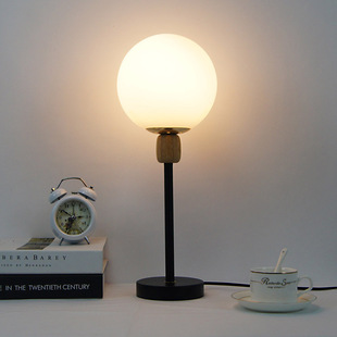 现代时尚简约玻璃圆球台灯卧室床头灯饰灯具创意温馨个性遥控小灯
