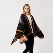 2019秋冬款女士豹纹，图案百搭仿羊绒大围巾，两用空调披肩斗篷