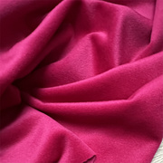 意大利进口全羊毛玫红色单面，羊绒顺毛大衣时装布料大衣外套套装
