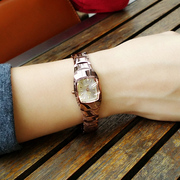 卡迪诺品牌女士手表复古休闲防水石英表时尚方形钨钢女表