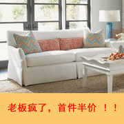 美式奶油风沙发2023流行沙发 布艺三人沙发轻奢现代沙发客厅0212