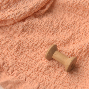 暗橘色色泡泡格针织涤纶布，bm风上衣，连衣裙lolita娃娃衣服装面料
