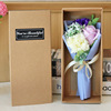 跨境玫瑰香皂花束礼盒生日礼物小实用康乃馨仿真花小花束
