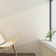 日式亚麻布纹自粘墙纸，素色卧室温馨无纺布，壁纸纯色防水背景墙家用