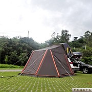 新车顶(新车顶)帐篷，户外自动液压折叠后15cm厚超薄超轻防暴风雨越野软顶品